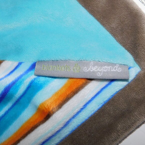 Blankets & Beyond Brown Monkey Security Activity Rattle  Blanket Baby Lovey - Picture 3 of 6